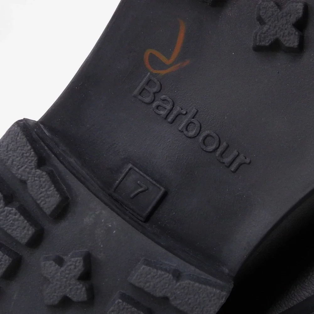 Barbour Womens Wilton Rain Boots Black Chelsea Rubber 7